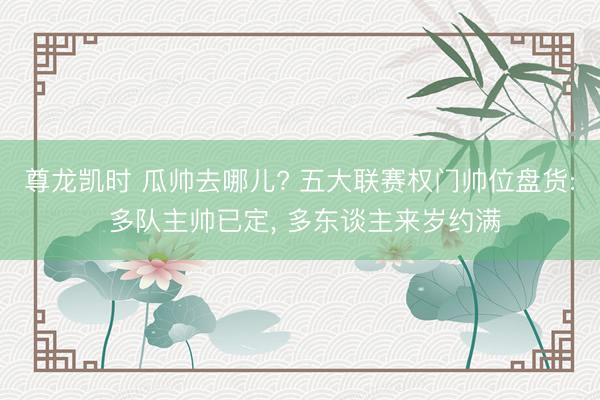 尊龙凯时 瓜帅去哪儿? 五大联赛权门帅位盘货: 多队主帅已定， 多东谈主来岁约满