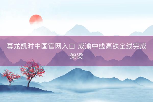 尊龙凯时中国官网入口 成渝中线高铁全线完成架梁