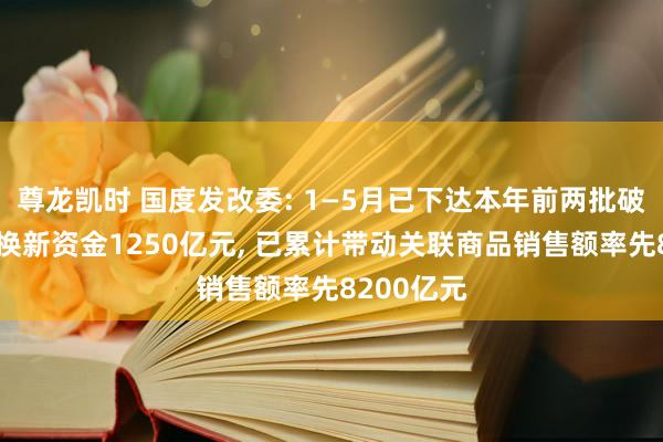尊龙凯时 国度发改委: 1—5月已下达本年前两批破钞品以旧换新资金1250亿元， 已累计带动关联商品销售额率先8200亿元