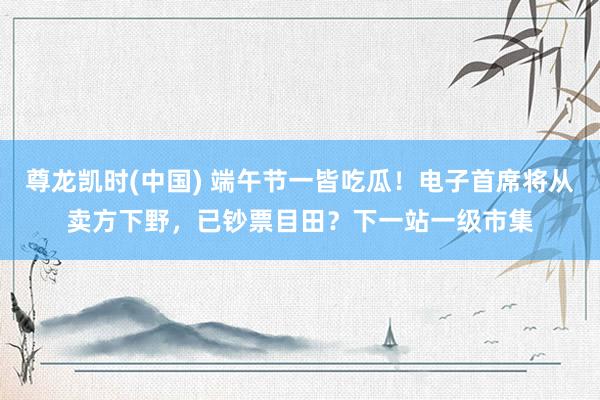 尊龙凯时(中国) 端午节一皆吃瓜!电子首席将从卖方下野,已钞票目田?下一站一级市集