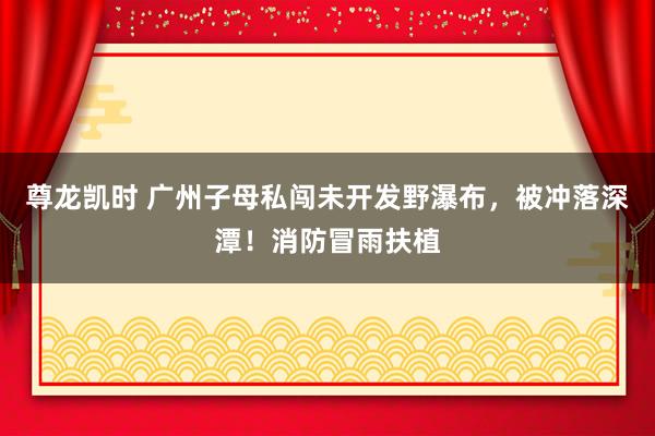尊龙凯时 广州子母私闯未开发野瀑布，被冲落深潭！消防冒雨扶植